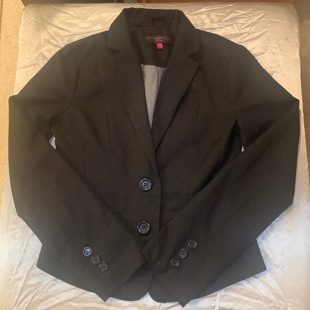 🌹Vintage Neu Look -• Beautiful Black Cool Stretch Blazer •